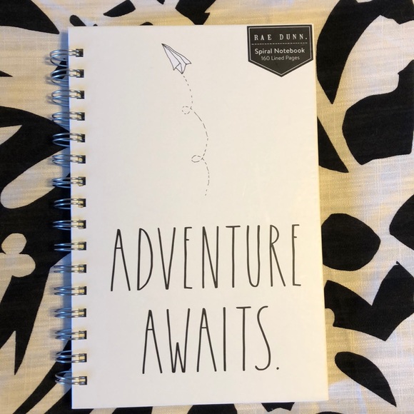 Rae Dunn Accessories - Rae Dunn “Adventure Awaits” Spiral Notebook, NEW